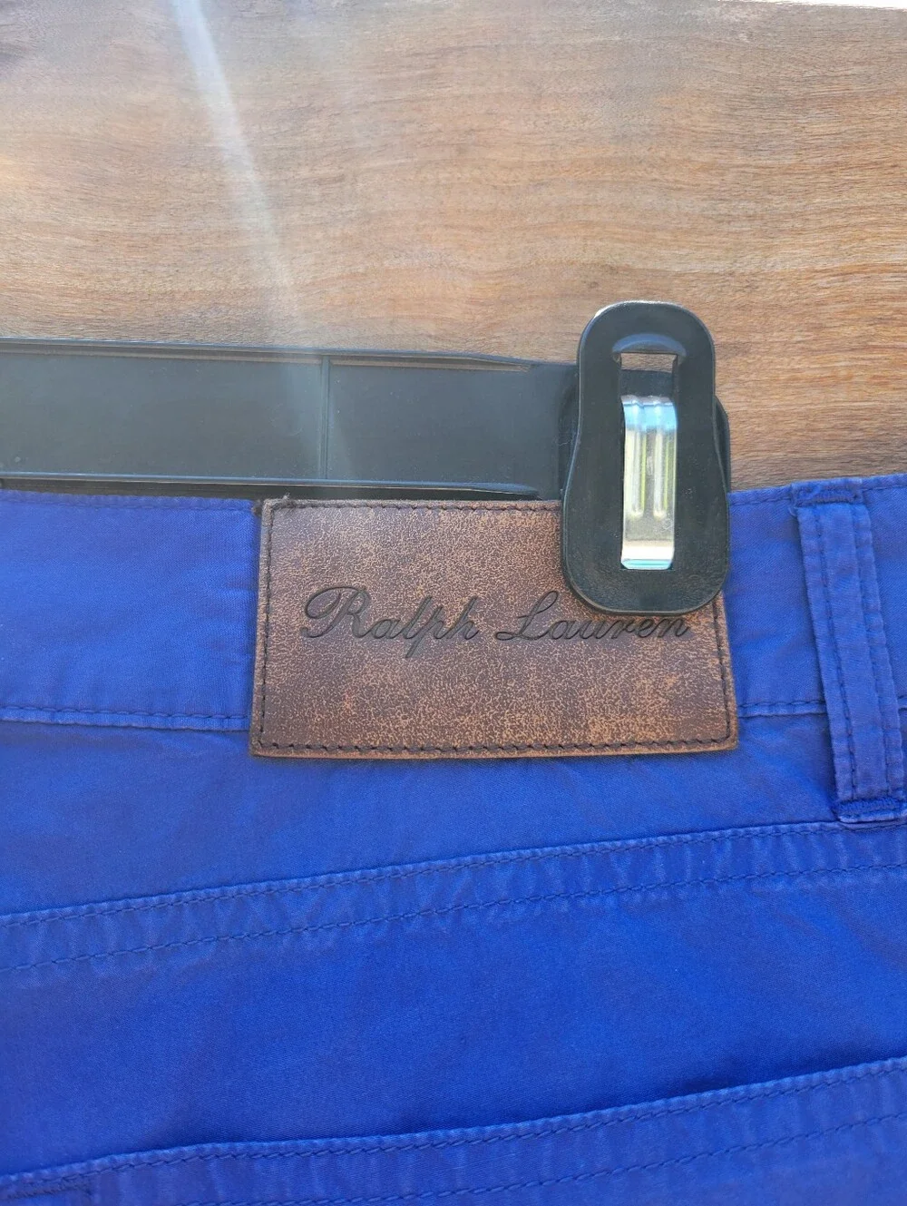 Ralph Lauren Purple Label 100% Cotton Made In Italy Blue Cropped Pants Women's L